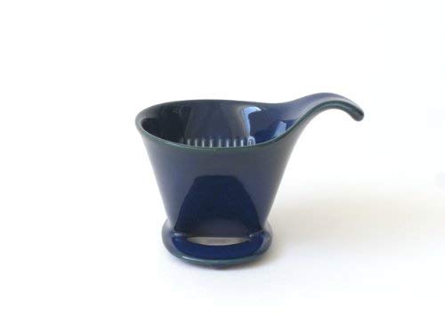 Bee House Ceramic Coffee Dripper - Large - Drip Cone Brewer (Jeans Blue)