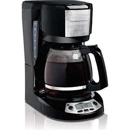 Hamilton Beach 12 Cup Coffeemaker with Programmable Clock (49615) - Yes - 12 Cup(s) - Black - Stainless Steel - 49615