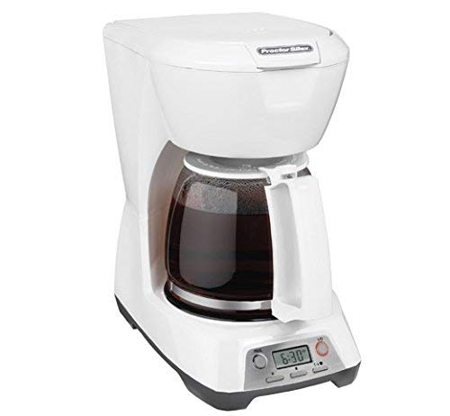 Proctor Silex 12-Cup Programmable Coffee Maker, White (43671)