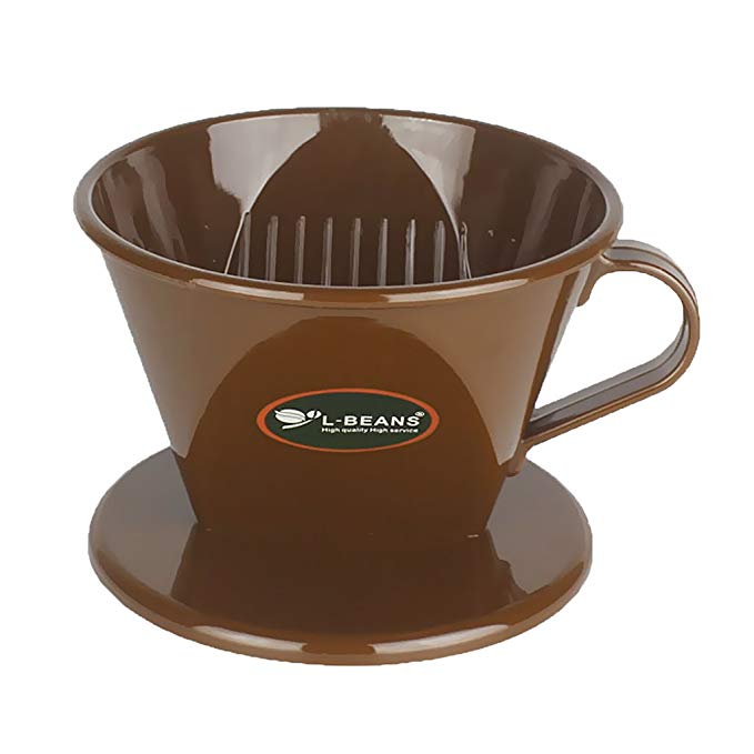 MonkeyJack Reusable Coffee Dripper Manual Filter Pour Over Coffee for CAMPING CARAVANING Travling- Easy to Carry - 4.6''Width - Brown, as described