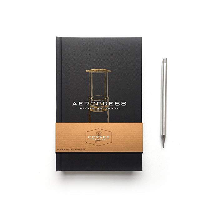 Aeropress Recipe Book - 50+ Recipes (Half recipes and half notebook) How to craft best cup of coffee (always a better drink) Great gift for expresso and pour over lovers. Best equipment for barista. Complement for coffeemaker 