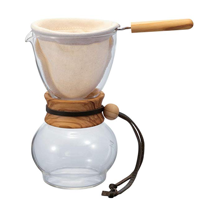 Hario Woodneck Drip Pot, 480ml, Olive Wood