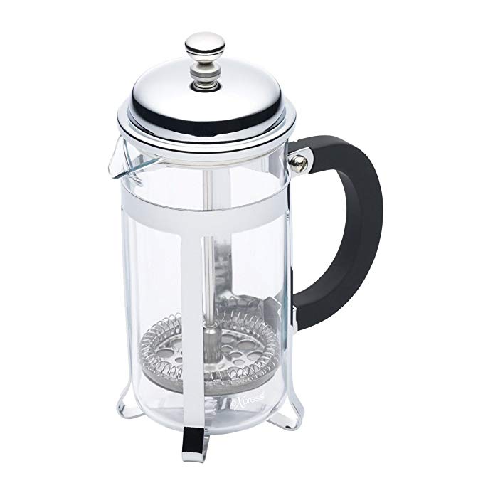 Kitchencraft Le'xpress Small 3-cup Glass / Stainless Steel Cafetière, 350ml -