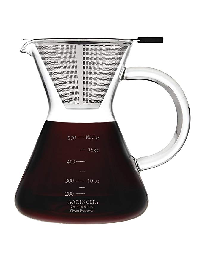 Artisan Roast Coffee Maker, Pour Over Drip Brew, 500ml/4 Cup