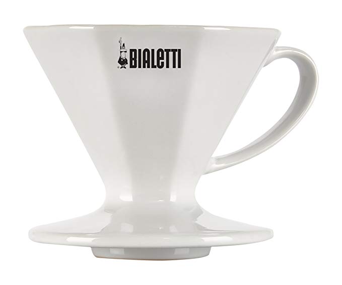 Bialetti White Ceramic Coffee Pourover Dripper