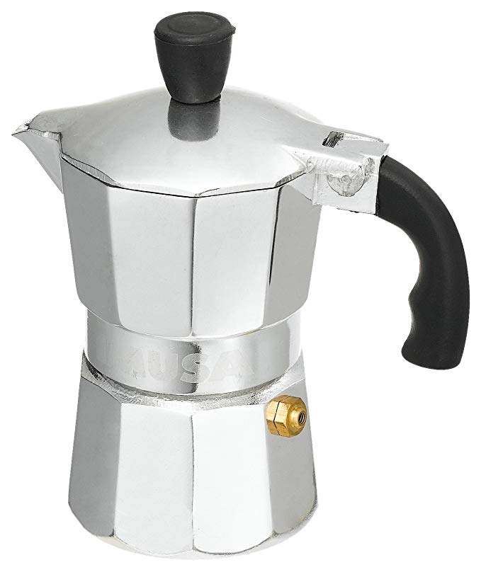 IMUSA USA B120-41V Aluminum Espresso Stovetop Coffeemaker 1-cup, Silver