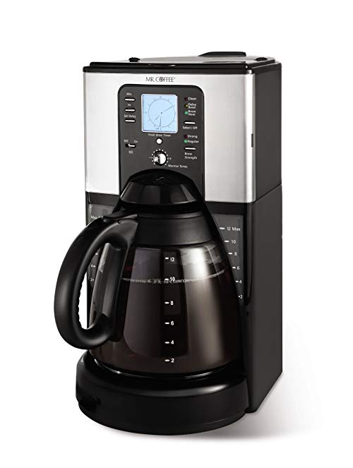 Mr. Coffee Performance Brew 12-Cup Programmable Coffee Maker, Stainless Steel