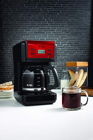 Mr. Coffee Brewing Coffee Maker (12-Cup Programmable, Red BVMC-KNX26)