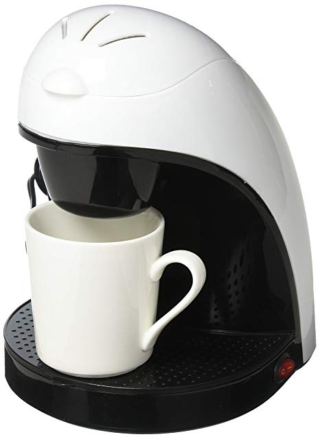 Brentwood TS-112W Single Serve Coffee Maker with Mug, White