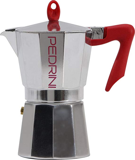 Pedrini: 9 Cups Espresso Coffee Pot, Polished Aluminium