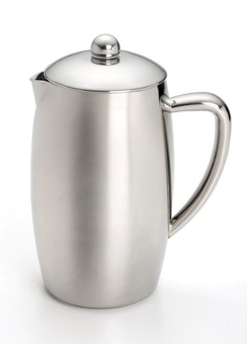 BonJour Coffee Self-Insulated Stainless Steel French Press, 33.8-Ounce, Triomphe(tm)
