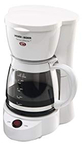 Black & Decker DCM500 SmartBrew 5-Cup Coffeemaker, White