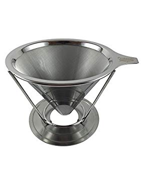 Nestpark Slow Drip Coffee Maker - Reusable and Paperless Coffee Filter Cone For Best Hand Drip Pour Over Coffee Brew 1-4 Cups