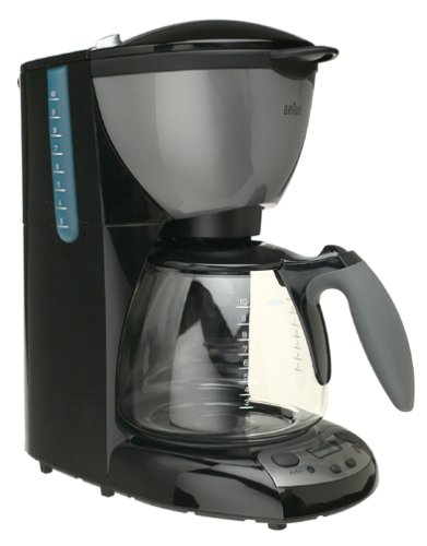 Braun KF580-BK AromaDeluxe 10-Cup TimeControl Coffeemaker, Black