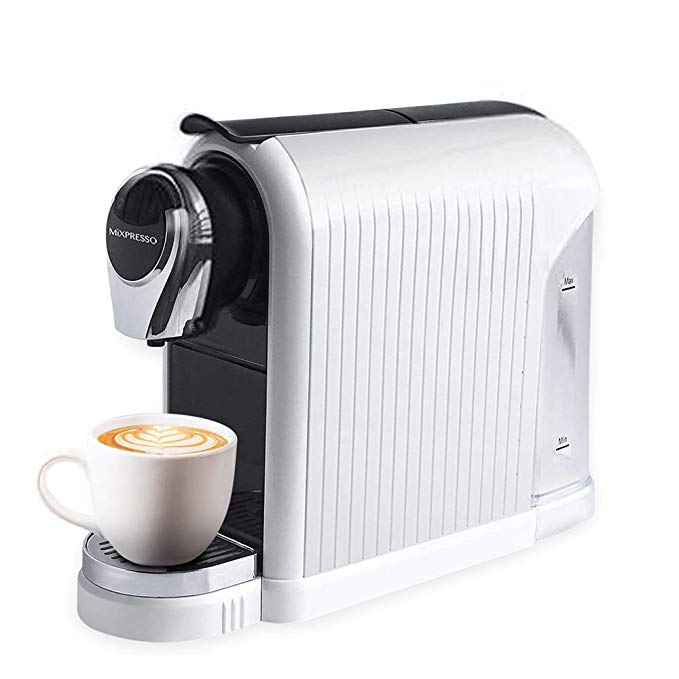 MiXPRESSO Elite Coffee Maker Espresso Machine | For Nespresso Compatible Capsules | 19 Bar High-Performance Pump | Automatic Energy-Saving Function - White