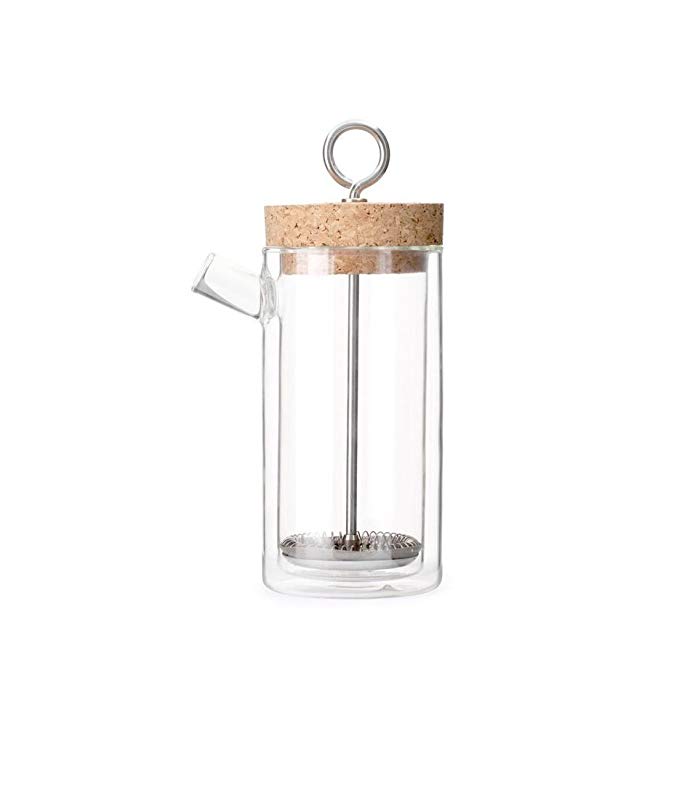 Kikkerland Ora French Press, Glass, 14 Ounce, Clear