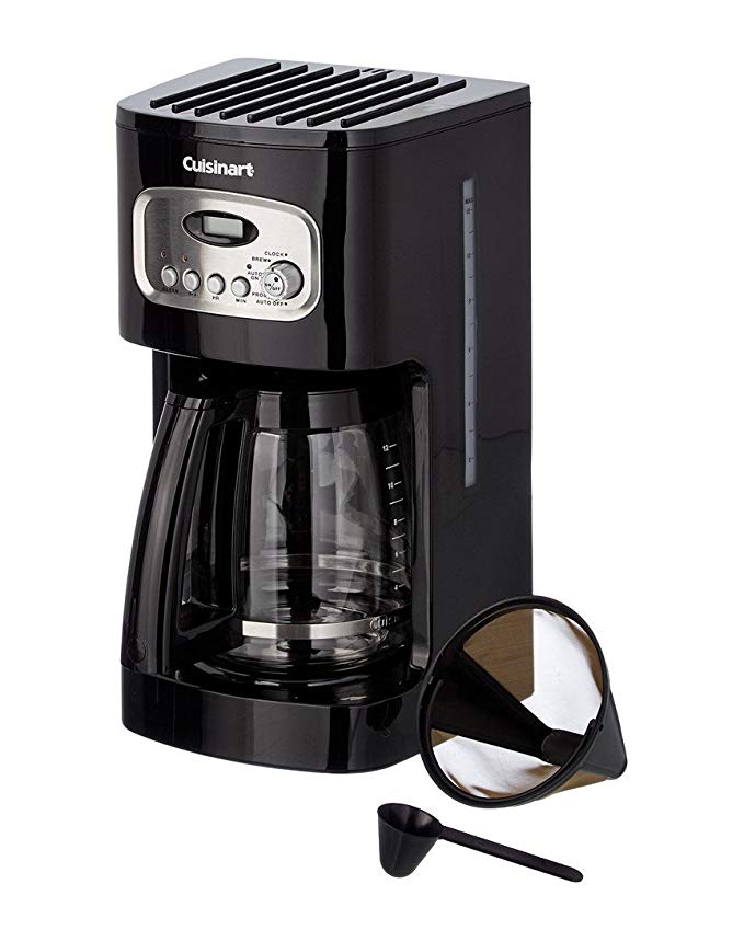 Cuisinart Programmable Coffeemaker Digital, Filter Brew 12 Cup Black Charcoal Water Filter
