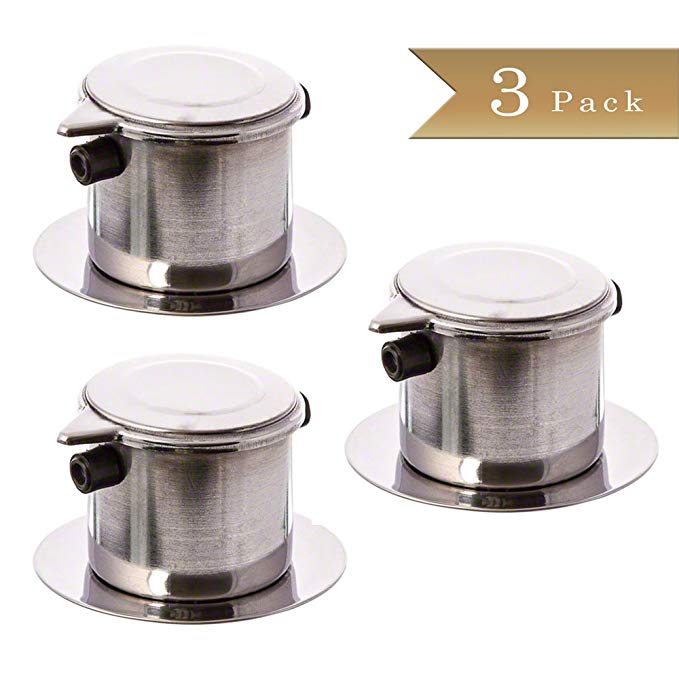 Set of 3 - TrueCraftware Stainless Steel - Single Cup Coffee Brewer Infuser Filter