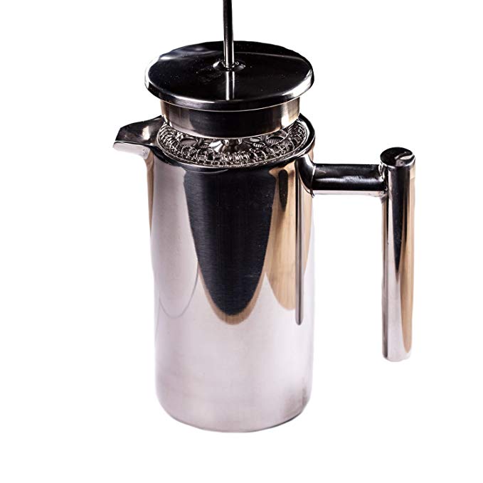 Stainless Steel French Press - 350ml Coffee and Tea Press Perfect For Serving Yourself (350ml - 12 ounce)