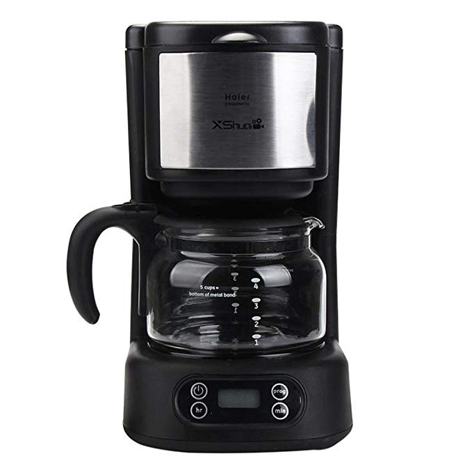 Xshuai BSD02 Velocity Brew Self Brew Timer 5-Cup Home Coffee Brewer Presented by Haier, Black