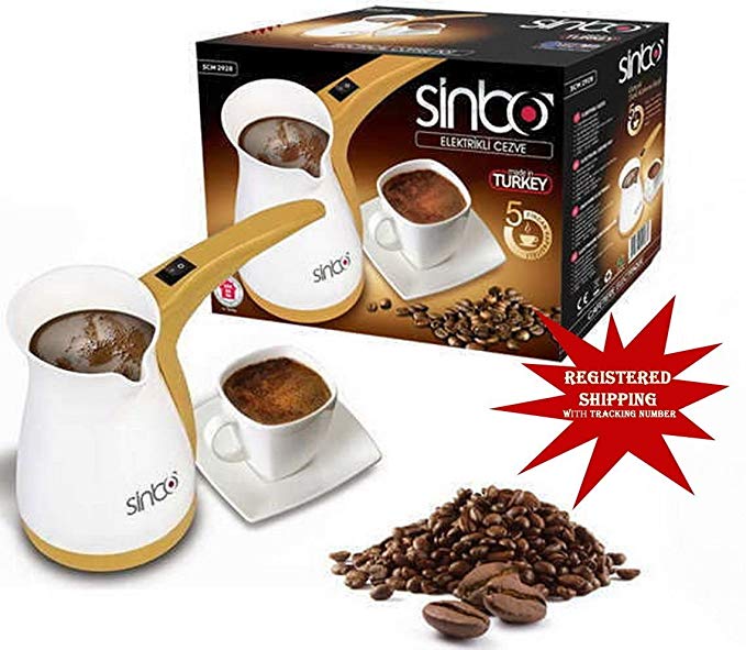 Sinbo SCM 2928 Greek Turkish Coffee Maker Machine Electric Pot Briki Ibrik BROWN