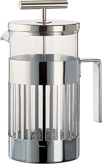 Alessi 9094/8 Press Filter Coffee Maker, Silver