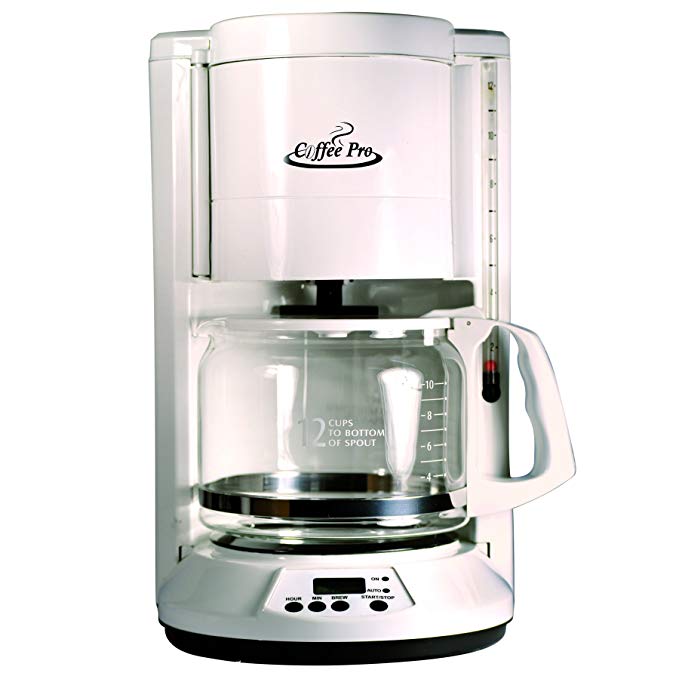 Coffee Pro 12-Cup Automatic Brewer - 12 Cup - White