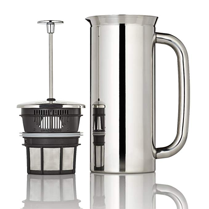 Espro Coffee Press P7-32 oz Double Wall Vacuum Insulated Polished Stainless Steel Coffee Press