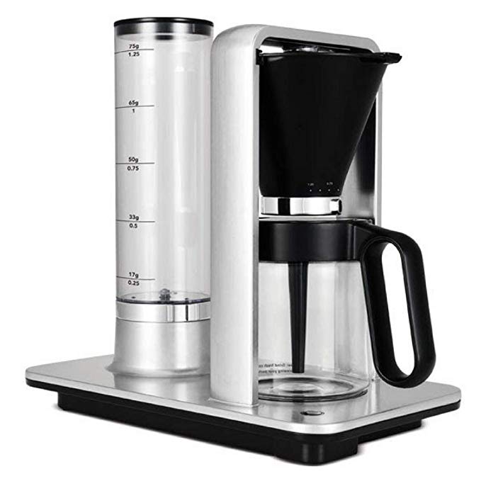 Wilfa Precision Automatic Coffee Brewer (WSP-1A), LED Display, Detachable Water Tank, Precise Temperature and Water Control, Hot Warming Plate, Glass Carafe, Pour Over, Aluminum