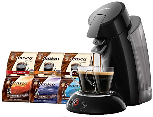 Senseo Coffee Maker XL - Model 2018 Bundle including Senseo Coffee Variety Pack Sampler -6-flavor (Pack of 6)