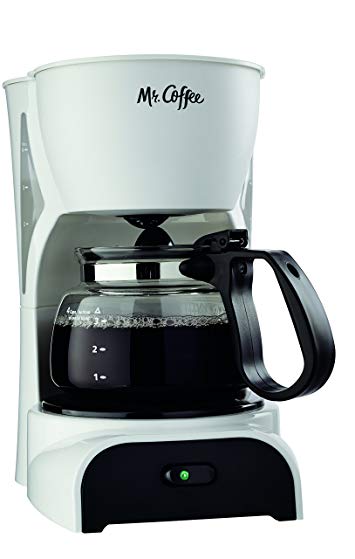 Mr. Coffee 4-Cup Coffee Maker, White