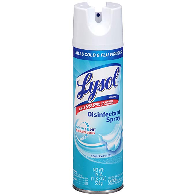 Lysol 5346 Crisp Linen Spray, 0.02