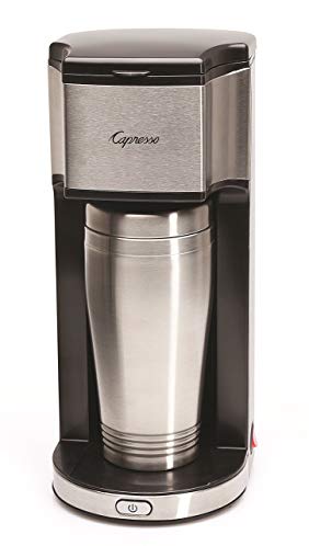 Capresso 425 On-the-Go Personal Coffee Maker, Silver/Black