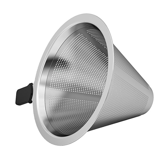 Coffee Gator Micro-mesh Stainless Steel Coffee Filter - For Coffee Gator 27oz/800ml Pour Over Brewers - Fits Most Tea And Coffee Cups