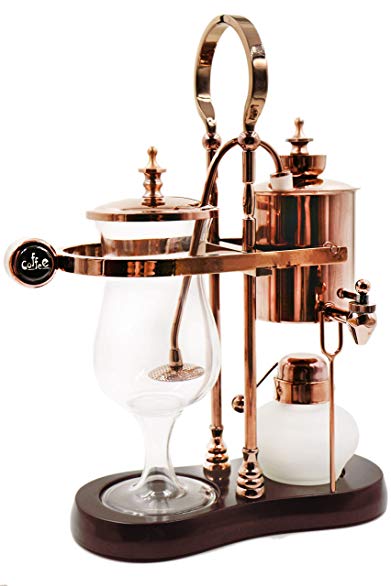 Diguo Belgian/Belgium Luxury Royal Family Balance Syphon Coffee Maker. Elegant Retro-Style Design. Color Rose Golden. Capacity: 500ml/17 oz.