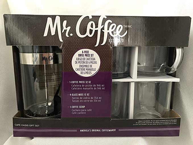 Mr Coffee 1.1 Qt French Press Gift Set