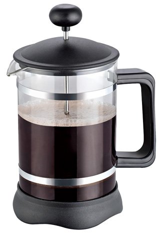 French Press - French Press Coffee Maker - Easy to Disassemble - Easy to Clean - Chrome & Black (Black) - Utopia Kitchen