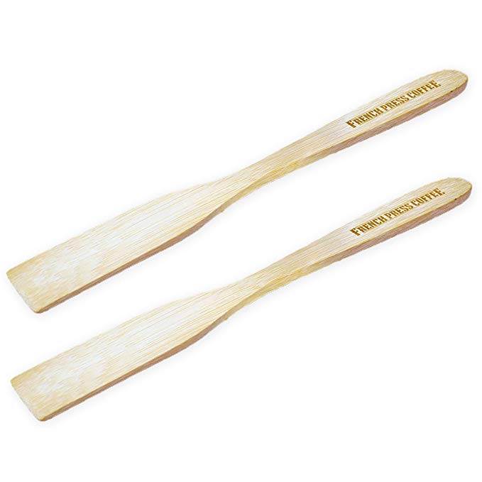 Bamboo Stir Stick for Stirring and Emptying Coffee in a French Press (set of 2)