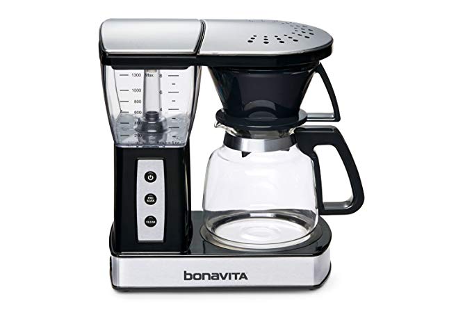 Bonavita 8-Cup One-Touch Coffee Maker Featuring Glass Carafe and Warming Plate, BV01002US