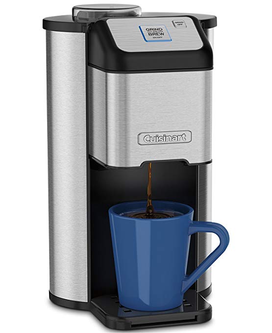 Cuisinart Single Cup Grind & Brew Coffeemaker with Automatic Blade Grinder and Removable Parts & Removable Parts & BONUS FREE Gold Tone Filter Included